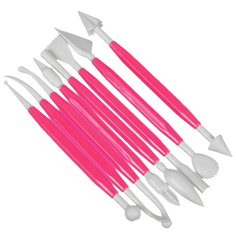 Kitchen Cake Dessert Carving Tools 8pcs Fondant Cake Decorating Flower