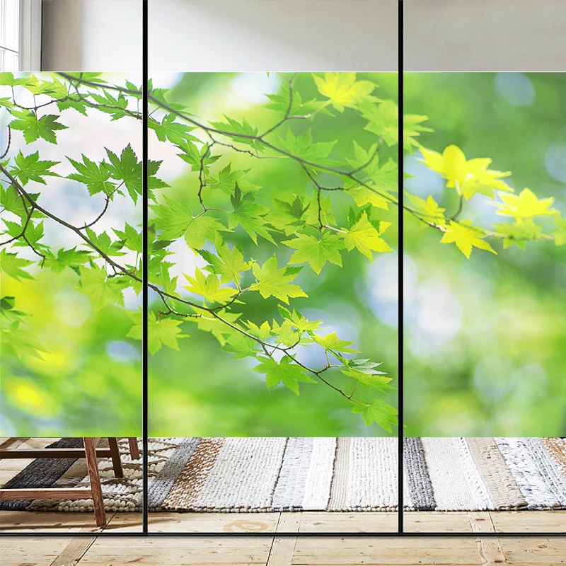 

Custom size window paper window stickers frosted stickers bathroom light opaque bathroom cellophane film foil flower