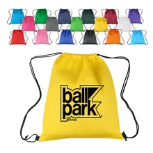 Wholesale Custom Logo Printed Waterproof 210D Polyester bag Drawstring Backpack