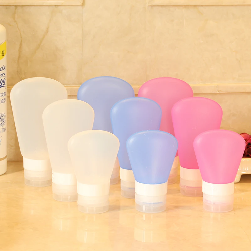 2pcs 37ml Portable Refillable Squeeze Bottles One Hand Press Cap Travel-Great for Dispensing Lotions Shampoos and Massage Oils