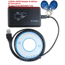 Brand New USB 125khz RFID Reader & Writer ID card Copier duplicate copier & 5pcs free rewritable tag
