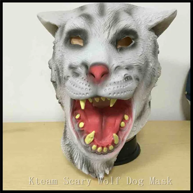 

Halloween Party Cosplay Creepy Scary Wolf Head Mask Eco-friendly Animal Dog Masks Masquerade Party Costume Props Free Shipping