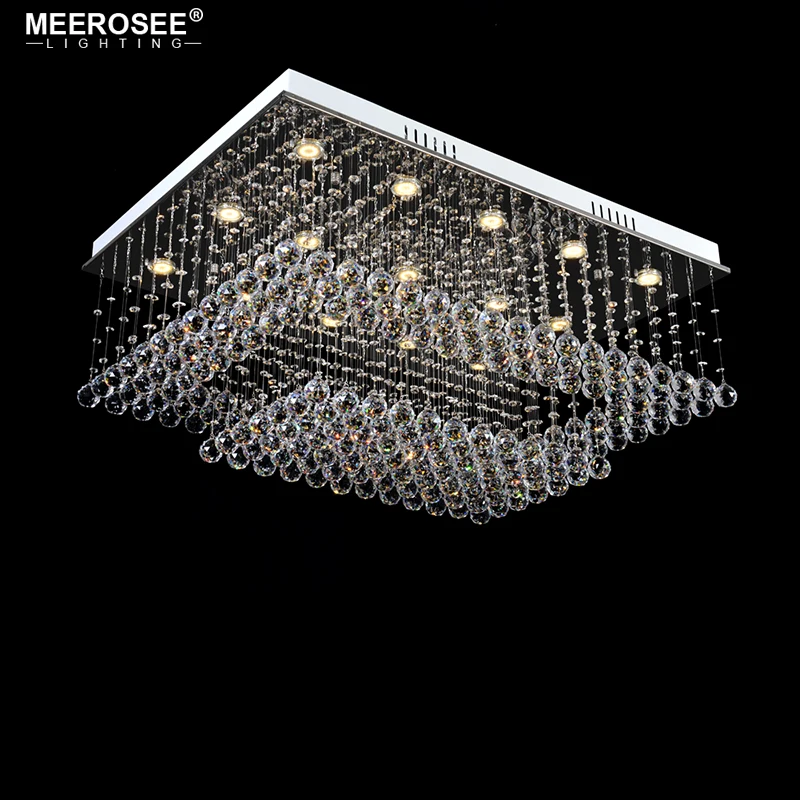 

Gorgeous Crystal Chandelier Light Rectangle Crystal Lamp for Living Dining Room Ceiling Lustres lamparas de techo abajur