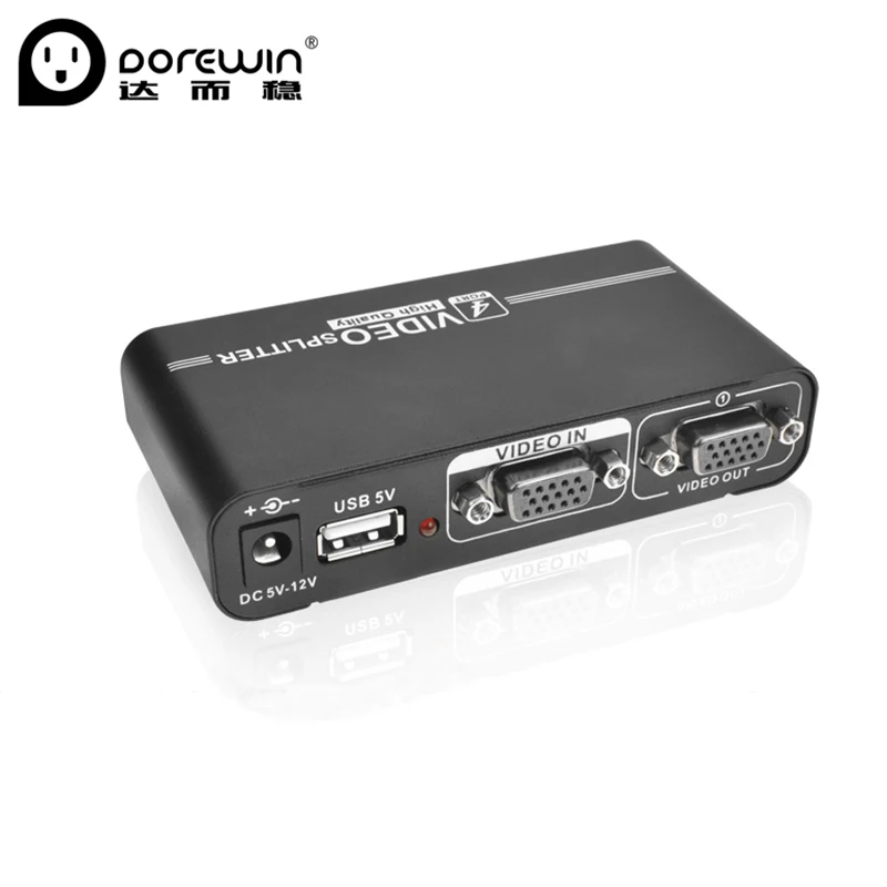 Dorewin 4 Port VGA KVM Switch, VGA Video Splitter