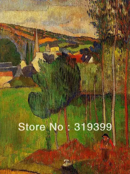 Картина маслом Paul Gauguin на льняном холсте обзор Мон Авен Бесплатная доставка