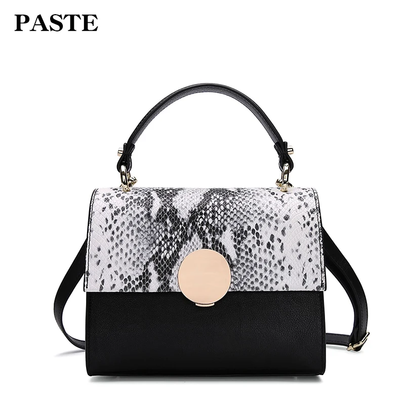 

PASTE Female First layer cowhid Totes Women Shoulder bag Leather Messenger Bags fashion Satchel bag Handbags Crossbody bags
