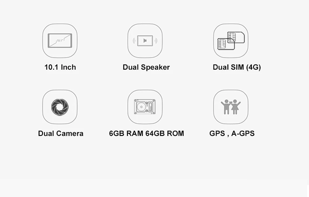 Новый 10,1 дюймовый планшетный ПК 3g 4G LTE телефон Android 8,0 Octa Core 6 ГБ + 64 ГБ 1280*800 ips закаленный экран wifi FM gps планшеты 10 "+ подарок