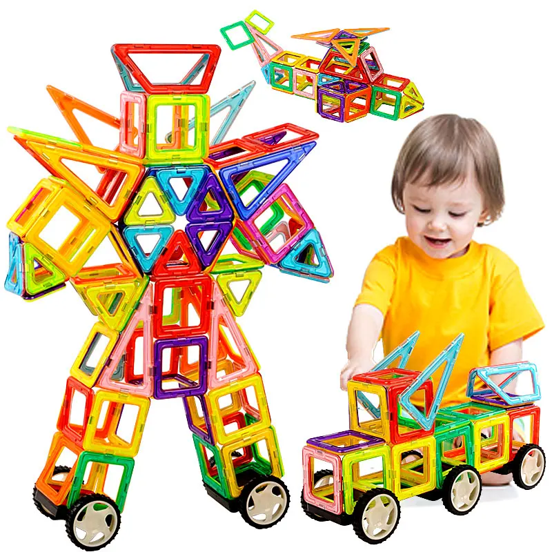 

108pcs Big Size Magnetic Construction Set Kids DIY Magnetic Blocks Designer Model & Magnet Toy Educational Toys For Children