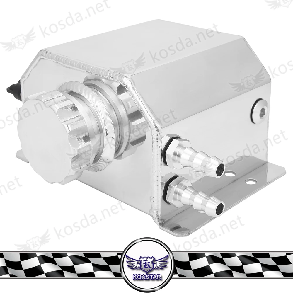

aluminum oil catch can tank / auto car universal catch oil tank automobiles vehicle oil tank reservoir with drain plug 1L 1000m