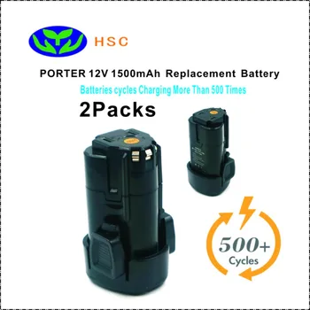 

2PCS PTC12B 1500mAh 12V Li-ion Battery Replacement PORTER PCL12BLX Original Battery