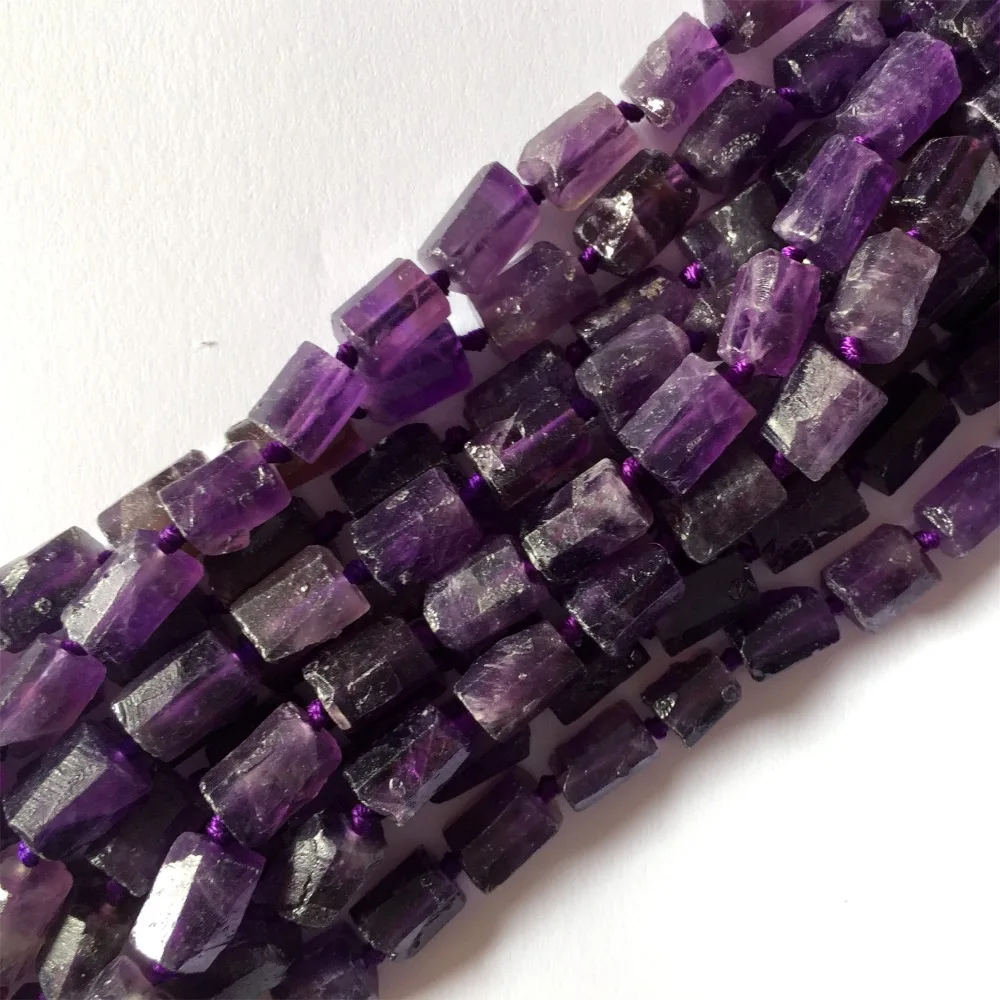 Natural Raw Mineral Dark Purple Amethyst Nugget Free Form Loose Rough 
