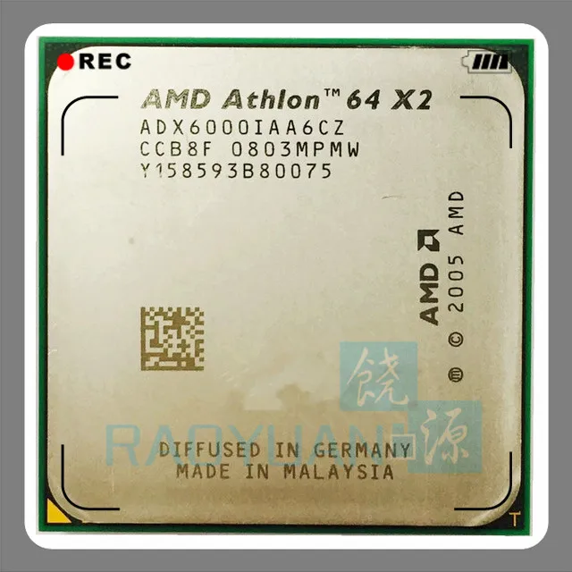 

AMD Athlon X2 6000 X2 6000+ 3GHz ADX6000IAA6CZ Dual-Core CPU Processor Socket AM2 940pin