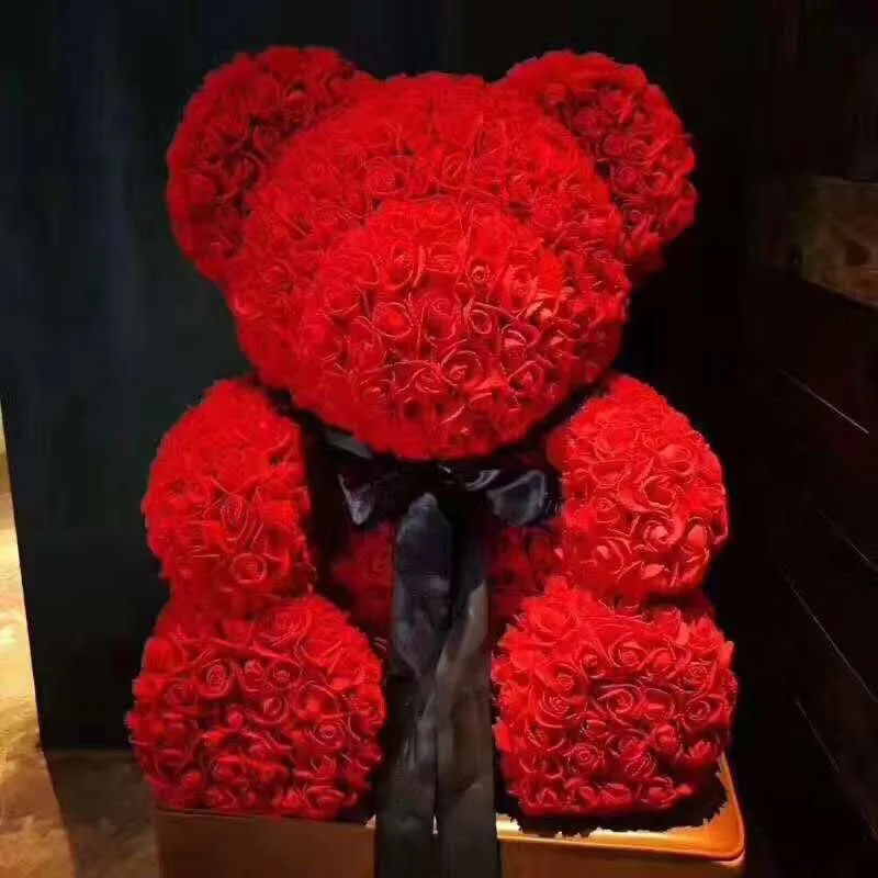 teddy bear out of roses