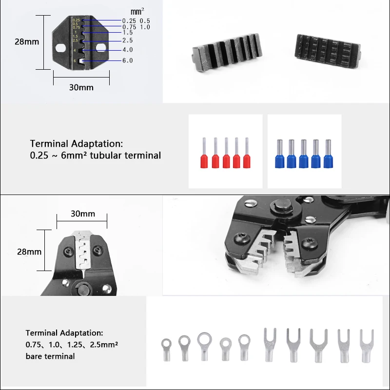 SN-2549 обжимной инструмент 0,08-1 мм2 SN-48B 0,5-мм2 обжимные плоскогубцы многофункциональные трубчатые клеммы