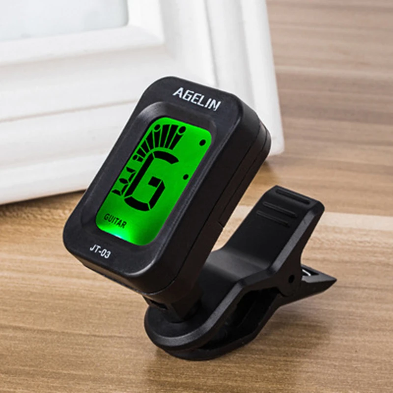

Accurate Chromatic Guitar Turner Clip on Double Detection Foldable High Sensitivity Rotating Digital Clip Type Electric Turner