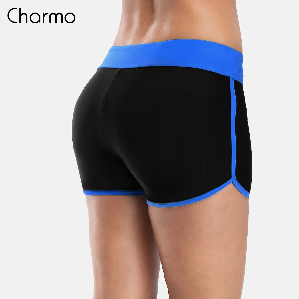 Женские шорты для плавания Charmo однотонные плавки спортивные женские бикини