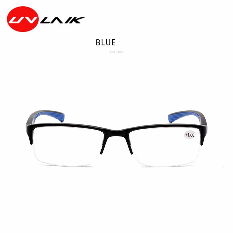 

Women Ultra-light rectangle half frame reading glasses Brrand design PC rubber Comfortable sense Female transparent eyewear