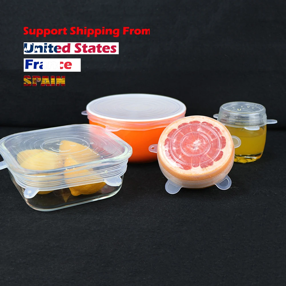 

New Preservation Reusable Silicone Food Cover Fresh Bowl Cover Powerful Flexibility Package Elastic Home Kitchen Kit ustensile