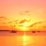 Ocean sunset Bahamas Poster Print (18 x 6)