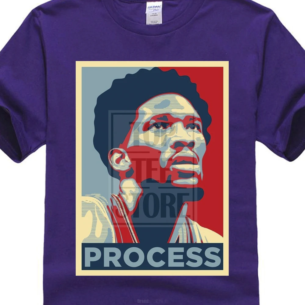 RED NEW Philadelphia Joel Embiid /"Trust The Process/" Tshirt jersey 76ers