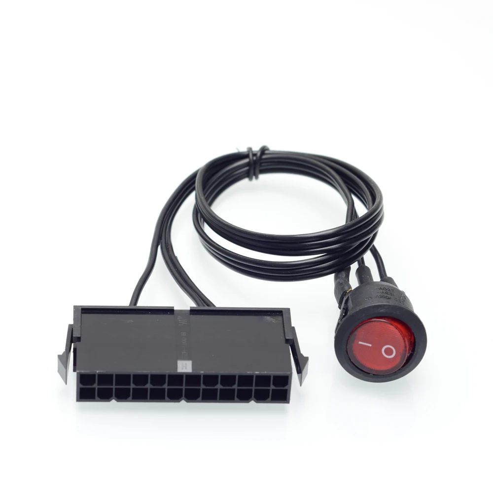 ATX/EPS 24pin Power supply Jump Start cable with ON / OFF button switch