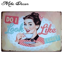 [Mike86] Я похож на коробка с надписью Coffee плакат с подписью искусства для дома, кафе, металлическая декоративная живопись 20*30 см AA-303