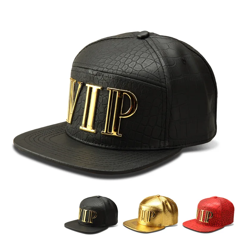 

New Mens Letter VIP Baseball Caps PU Leather Casual Cap Unisex Belt Buckle Hip Hop Rap 5 Panel Sun Snapback Hats Men Women