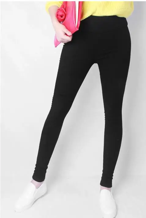 Super Elastic Casual Pants Best Sale Women's Solid Pencil Pants Slim Skinny Stretch Warm Winter Trousers Plus Size Leggings