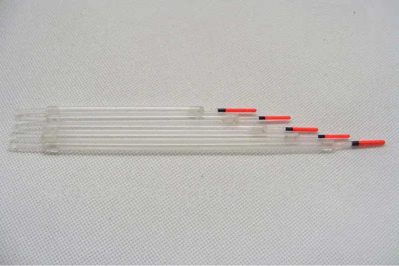 Free shipping 50PCS fishing float slender head Clear Crystal Waggler