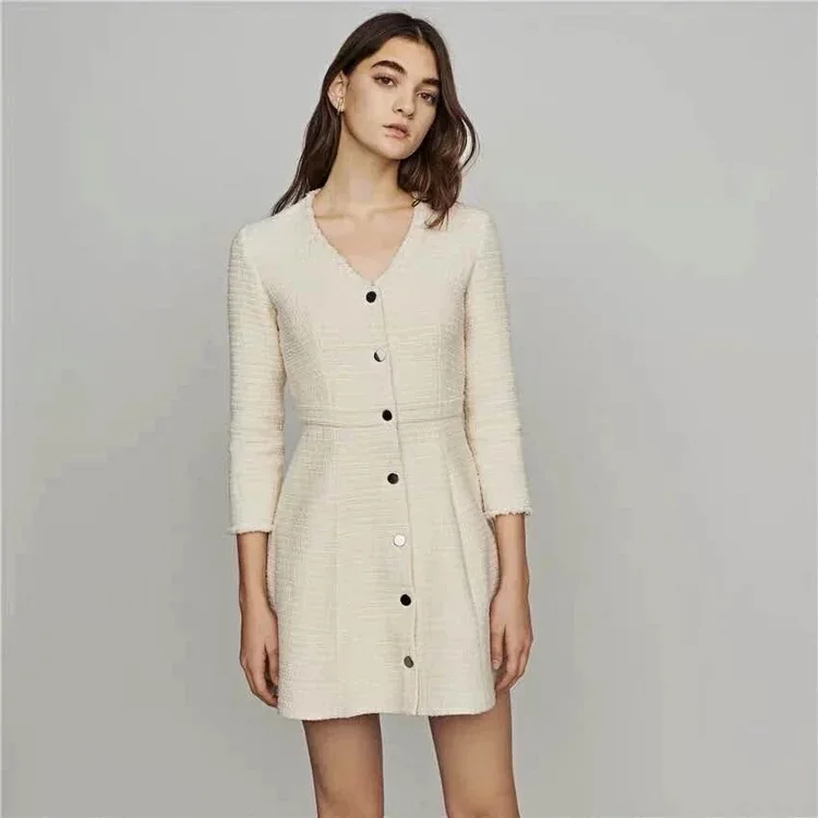 

Women Dress 2019 Spring and Summer Slim A-line Dress