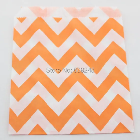 100 Pezzi Colori Misti Arancione Largo Chevron Carta Bomboniere Per Bambini, Halloween Zig Zag Regalo Buffet Caramelle, Bambini