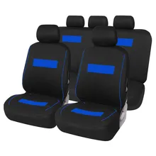 Car Seat Covers Classic lattice Automotive Universal Sedan Accessories Front Rear Seat White blue red For Ford Focus 2 VW Golf