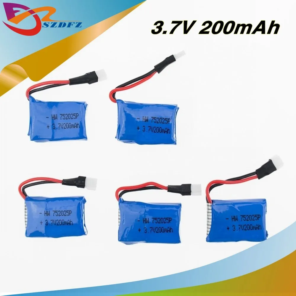 3 7 V 200 mAh Li-po батареи 5 шт. для Syma X11 syma x4 x13 Квадрокоптер Радиоуправляемый Дрон