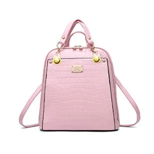 ZKW лакированная кожа девушка свежий консервативный стиль рюкзак корейская мода обратно все-матч Леопард Женская свежая сумка на плечо - Цвет: pink