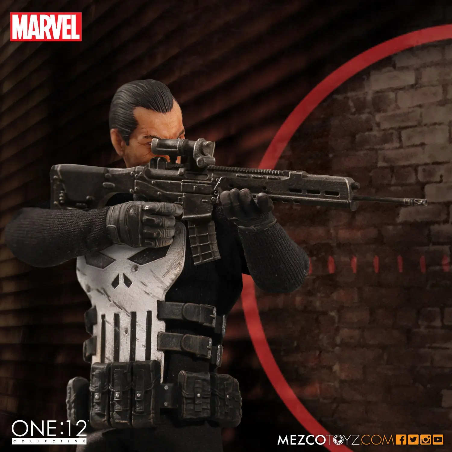 Mezco Каратель 1:12 коллективные Суставы подвижные фигурки игрушки