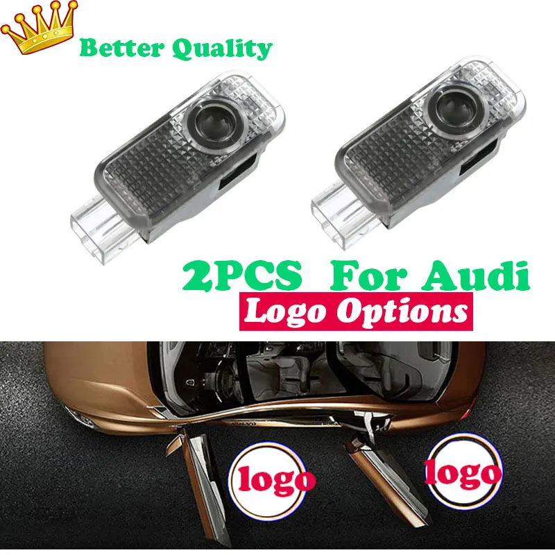 2X для Audi logo light led a6 a7 a8 a4 a3 a5 s3 s4 s5 s6 s7 s8 Автомобильный Дверной светильник b5 b6 8p 100 c6 b4