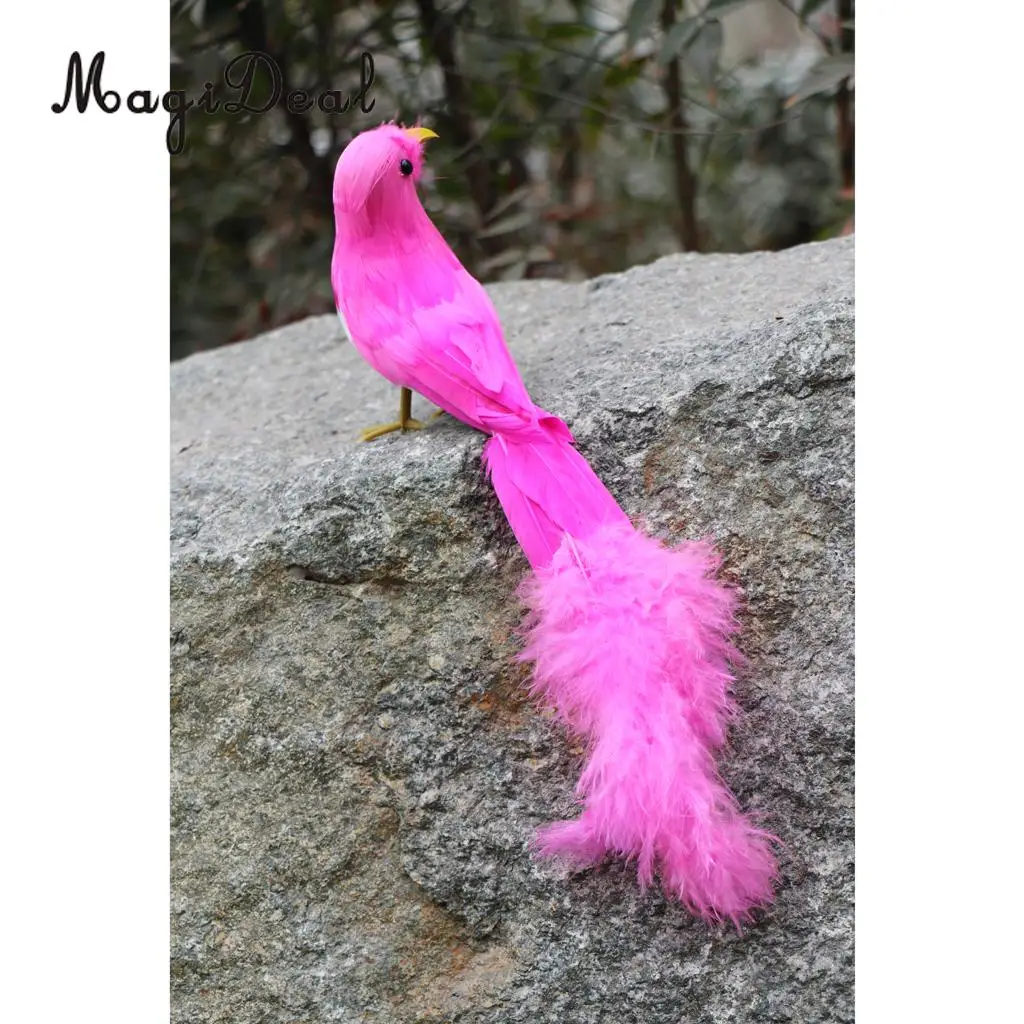 MagiDeal Artificial Bird Realistic Parrot Goose Cormorant Swallow Swan Figurine Garden Decor Craft