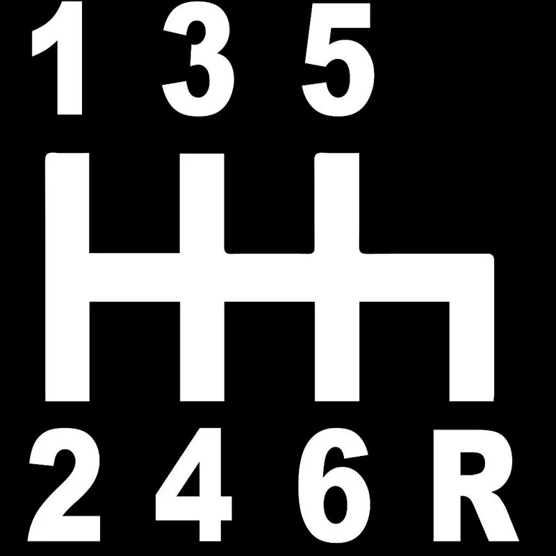 13 7 х15 1 см 6 скоростей ручная наклейка на окно автомобиля черная/Серебристая