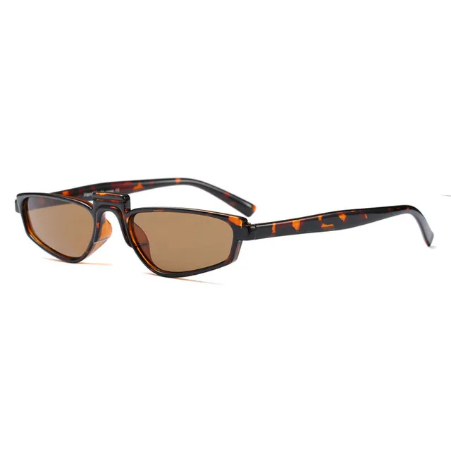 Маленькие солнцезащитные очки "кошачий глаз" для женщин, Ретро стиль, уникальный дизайн, прямоугольные солнцезащитные очки для мужчин, модная маленькая оправа, ретро солнцезащитные очки - Цвет линз: 5