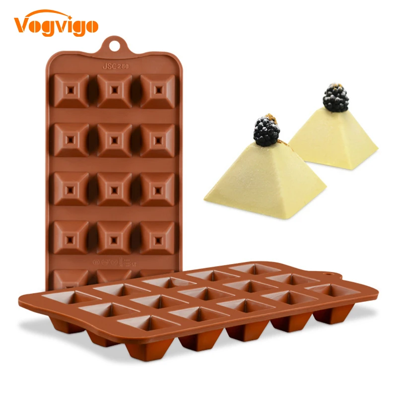 VOGVIGO New DIY 15 Even Square Chocolate Mold Silicone Mold Food Grade
