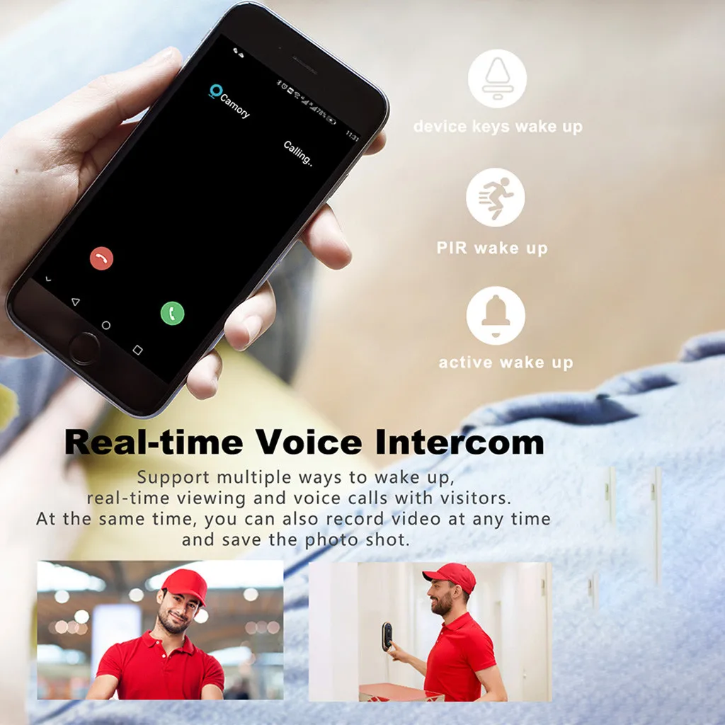 Смарт-видео беспроводное радиоустройство WiFi умный дверной звонок видео телефон дверной звонок визуальный домофон безопасная камера Timbre inteligente# G1