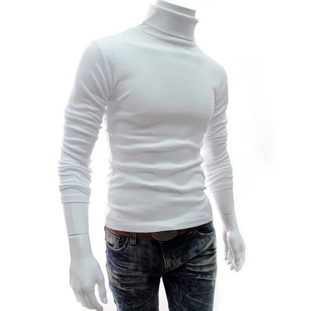 white polo neck mens