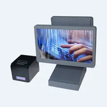 Touch POS System all in one pos pc 15 inch pos computer with 80mm epson tehrmal receipt printer