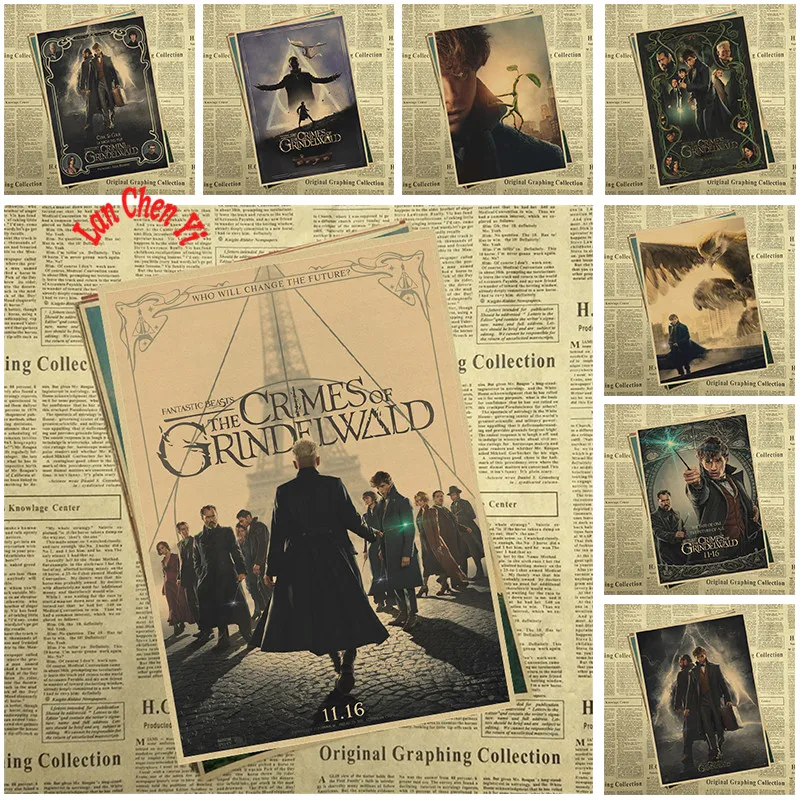 

Fantastic Beasts:The Crimes of Grindelwald Kraft Paper Poster For Home Decoration Print decorative wall art