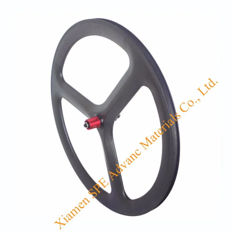 2017 full carbon fiber 3 spoke road carbon wheels tri spoke carbon wheelset 50mm depth clincher tubular wheels 25mm width