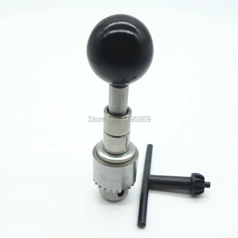 Pin Vise Round Plastic Ball Handle Swivel Head Hand Twist Drill Clamping Range 0.3-4mm Micro Stainless steel Manual Drilling Tools (16)