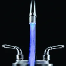 Glow Water LED Faucet Tap Stream Light Temperature Sensor Kitchen Bathroom accessories 3 Colors torneira cozinha grifos cocina led faucet light temperature sensor rgb glow shower water shower head stream sink tap torneira bathroom kitchen accessories