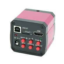El envío gratuito 14MP HDMI + USB de la industria Digital microscopio de vídeo tarjeta TF cámara + 30 fps industria de las cámaras PCB laboratorio microscopio utilizando