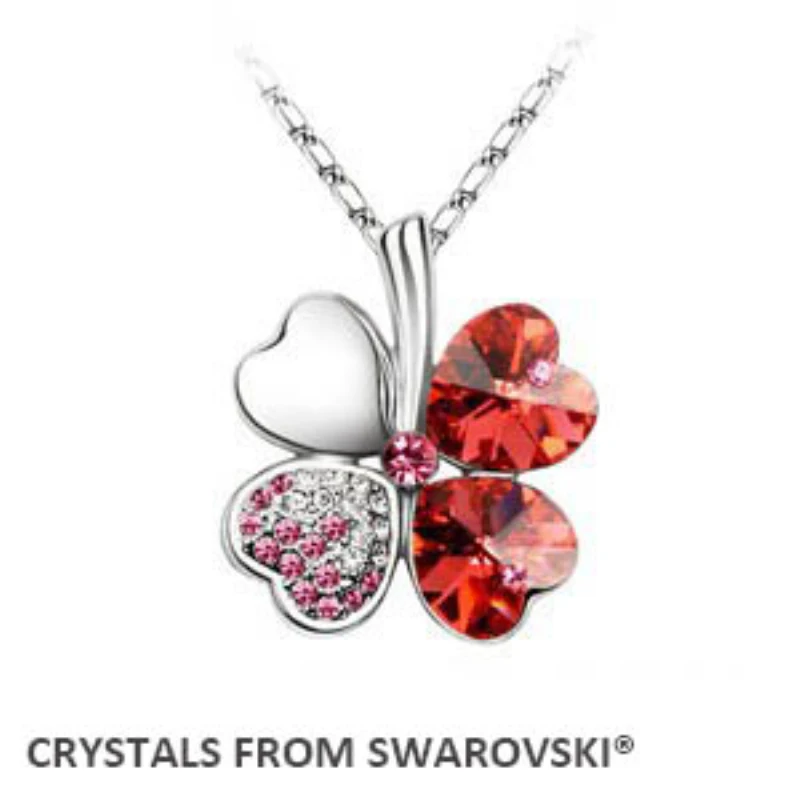 2019 летнее Стильное классическое ожерелье клевера с кристаллами от Swarovski