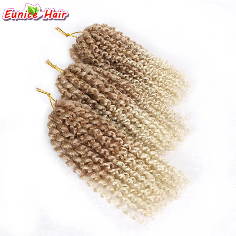 

Mali bob Crochet Hair Extensions 3pcs/pack 8inch malibob Marly Bulk Hair Blonde Ombre Freetress Synthetic Braiding Hair